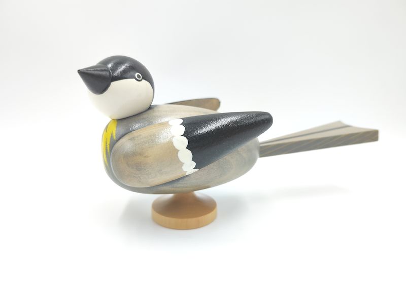 Vogel mit Sockel, Kohlmeise